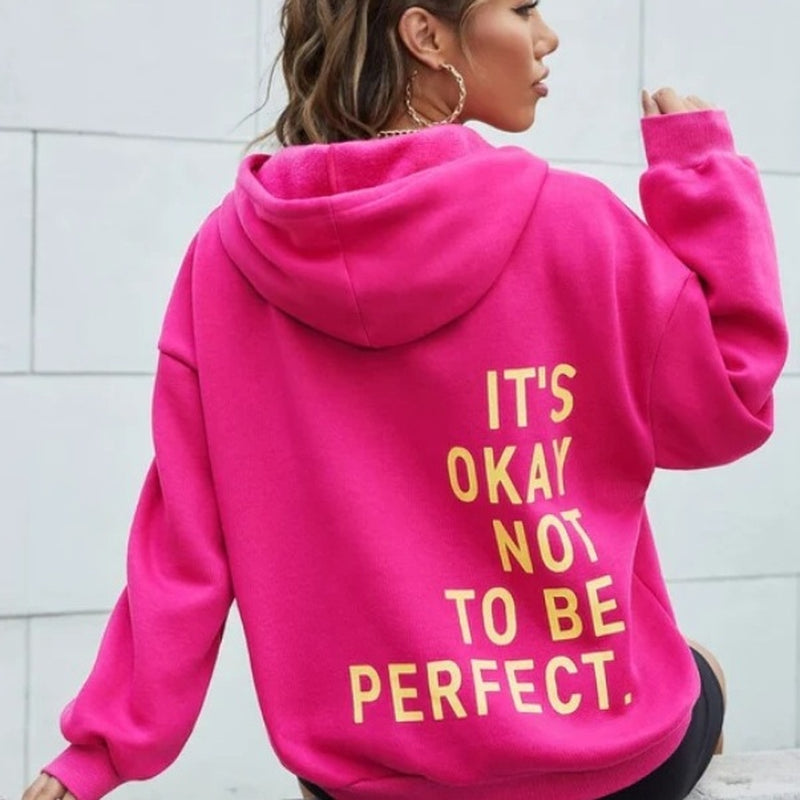 Women'S Multi-Color Letters Printed All-Matching Casual Long Sleeve Sweatshirt