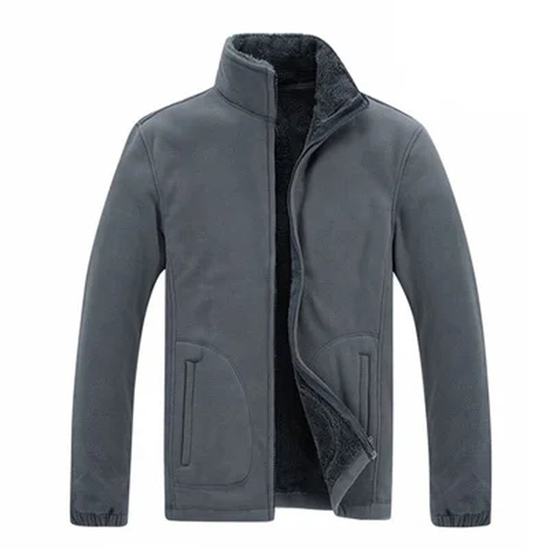 Winter Mens Softshell Fleece Jackets Casual Men Thick Warm Sweatshirt Man Thermal Solid Color Hoodies Coats Clothing 7XL