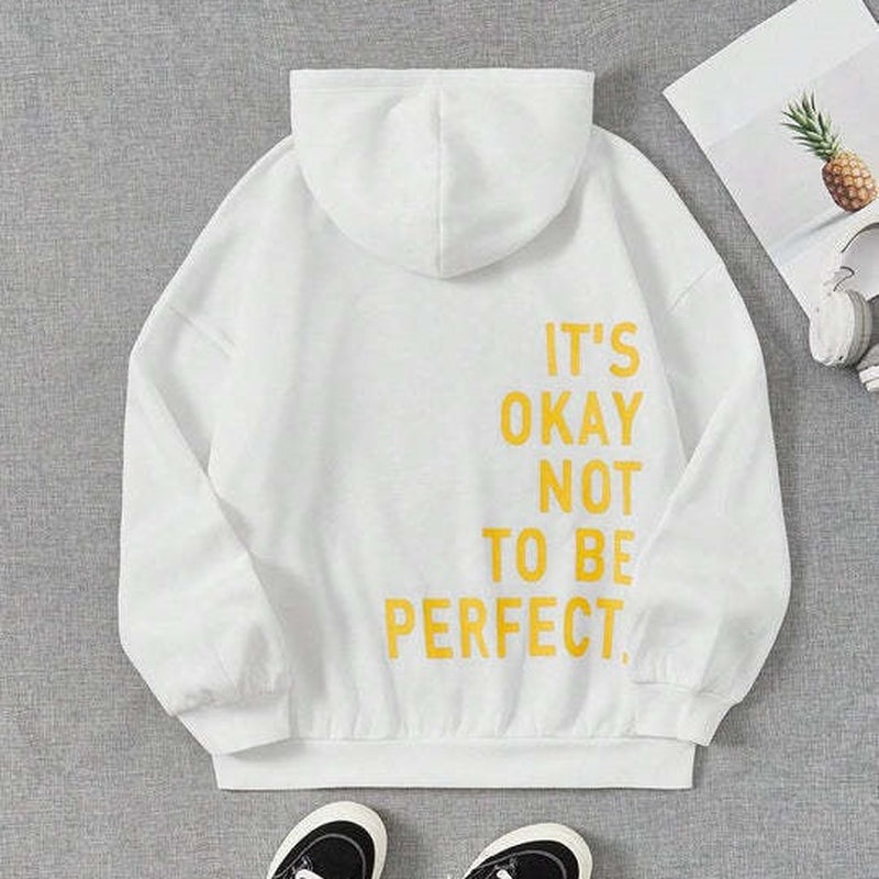 Women'S Multi-Color Letters Printed All-Matching Casual Long Sleeve Sweatshirt
