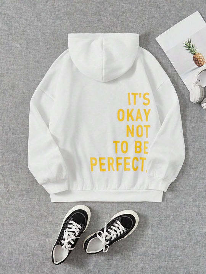 Women'S Multi-Color Letters Printed All-Matching Casual Long Sleeve Sweatshirt