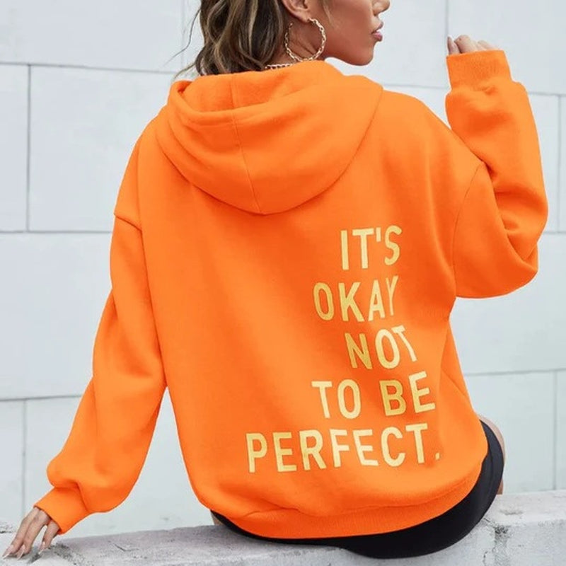 Women'S Multi-Color Letters Printed All-Matching Casual Long Sleeve Sweatshirt